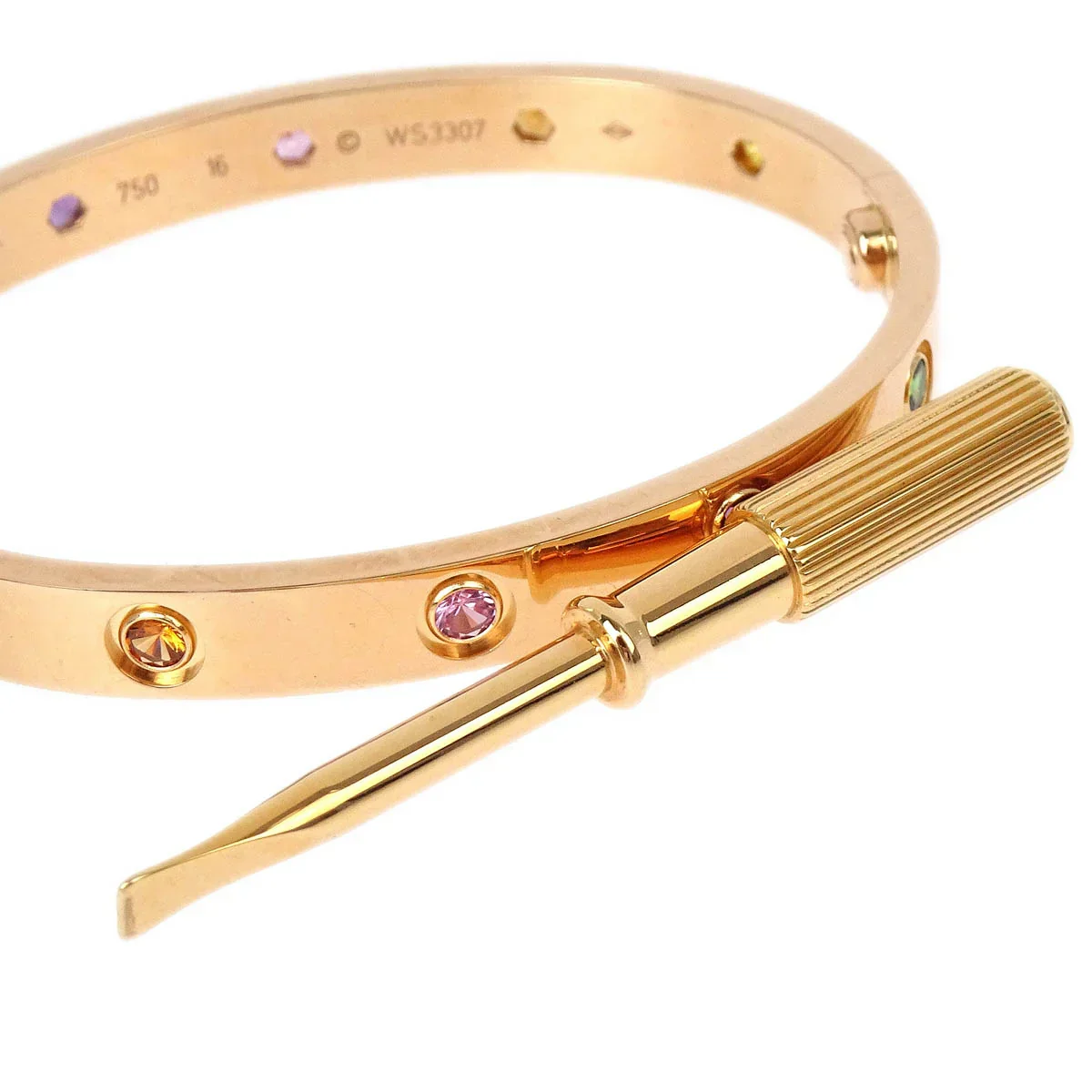 Cartier Love Bracelet Bangle WS3307 750 #16 Sapphire Garnet Amethyst - Image 4