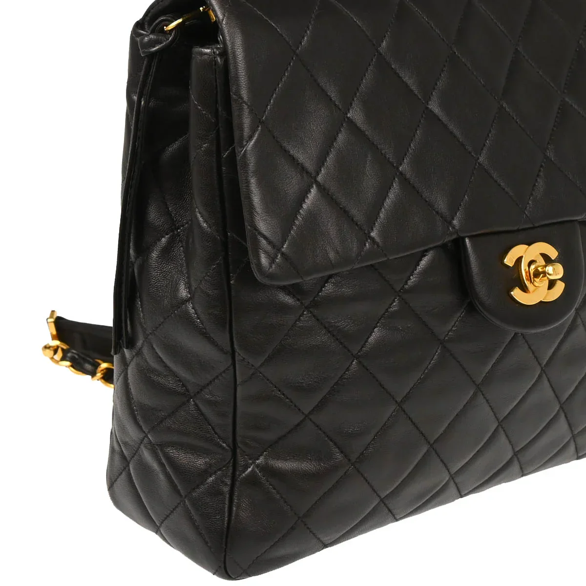Chanel 1994-1996 Black Lambskin Backpack - Image 3
