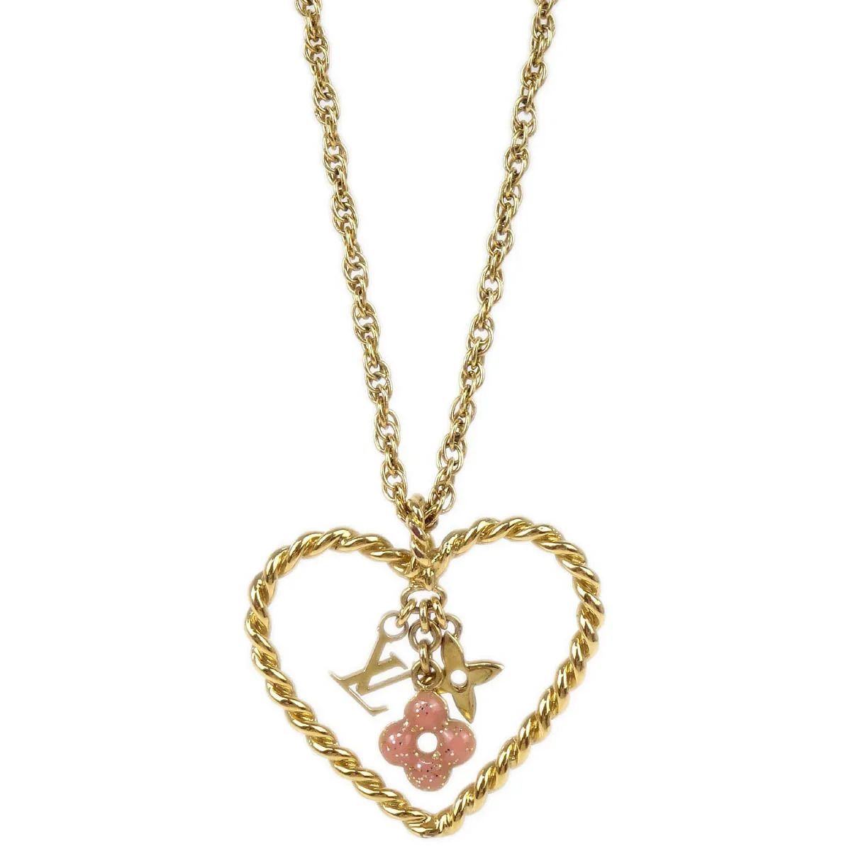 Louis Vuitton 2009 Sweet Monogram In My Heart Pendant Necklace M65951 GP1019
