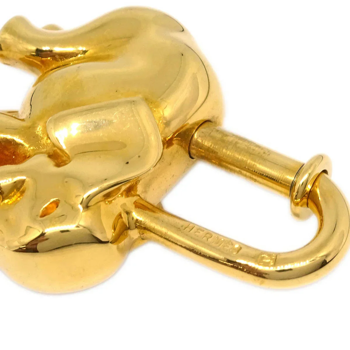 Hermes 1988 Elephant Cadena Gold Small Good - Image 4