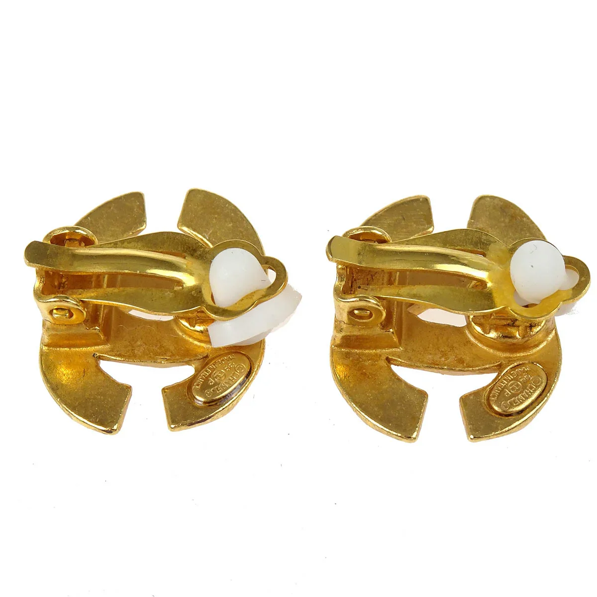 Chanel Gold CC Earrings Clip-On 99P - Image 3
