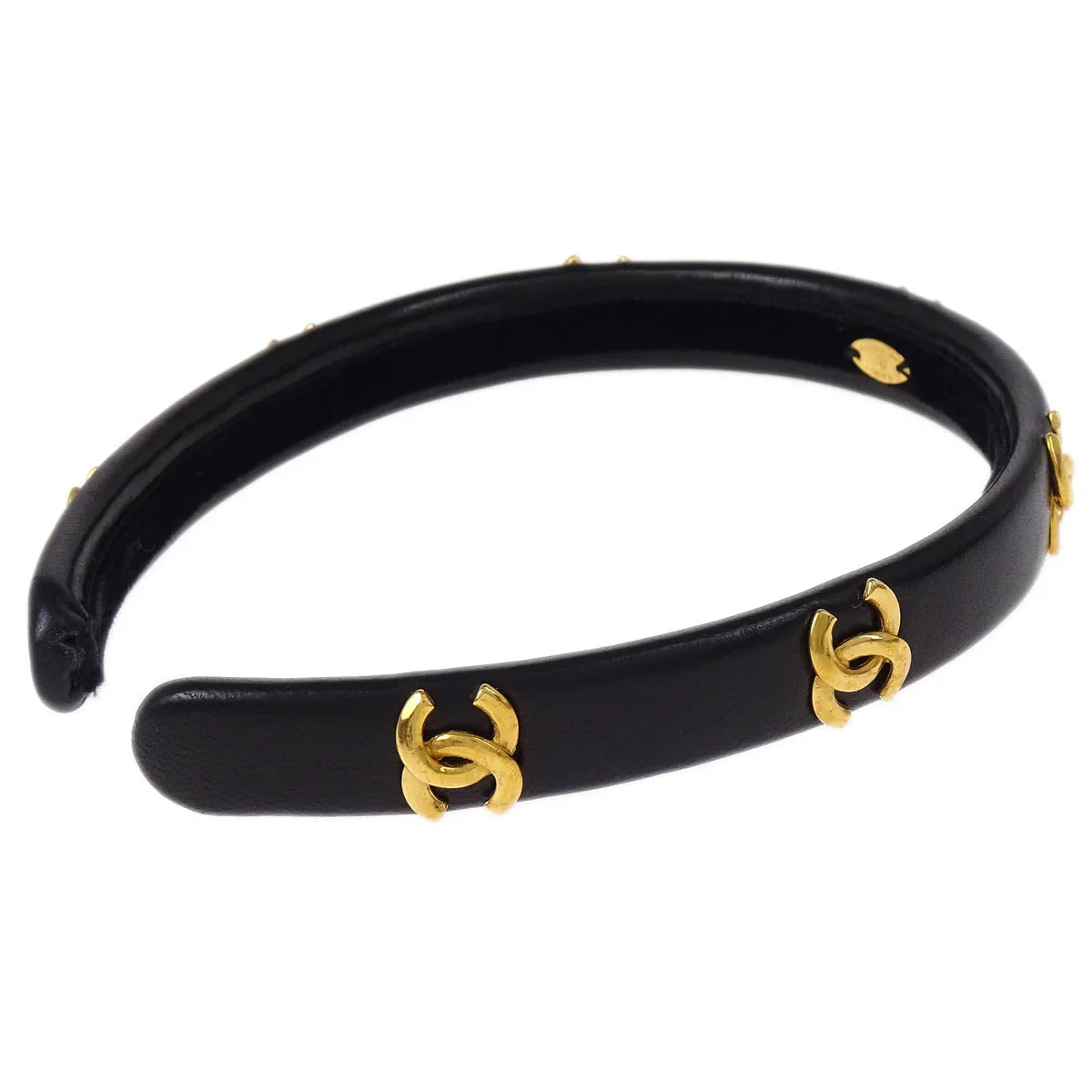 Chanel CC Headband Hair Accessories Black - Image 2