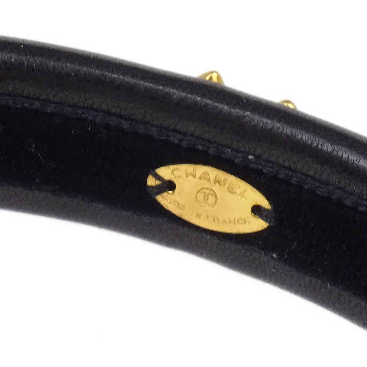 Chanel CC Headband Hair Accessories Black - Image 4