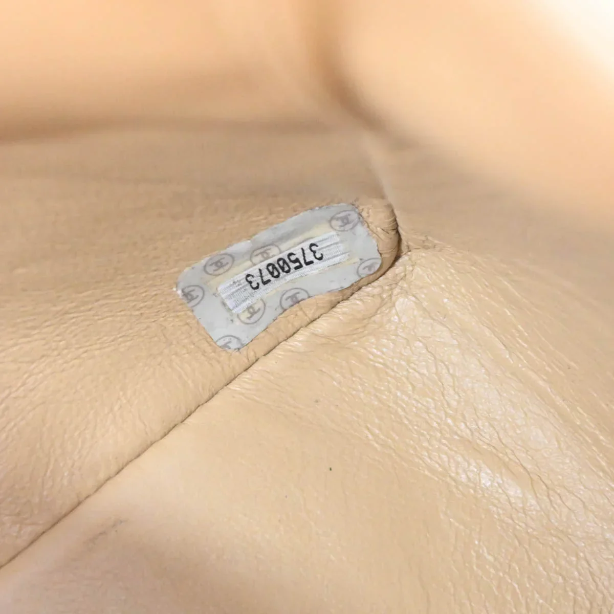 Chanel 1994-1996 Beige Lambskin Mini Classic Square Flap Shoulder Bag - Image 12