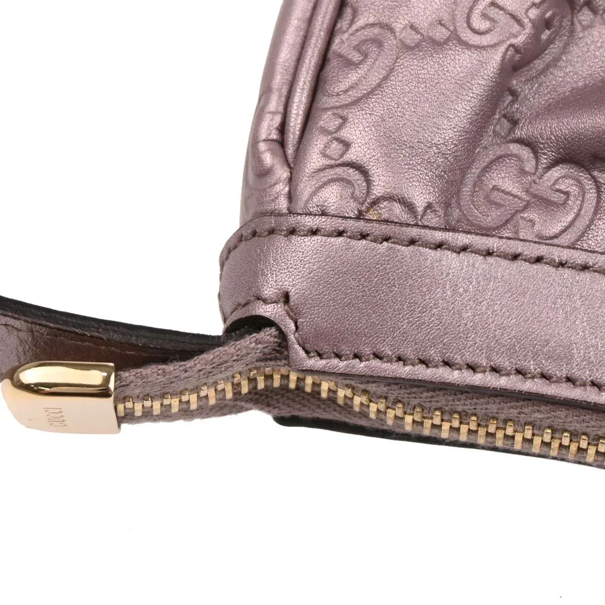 Gucci Metallic Light Purple Leather Handbag - Image 5