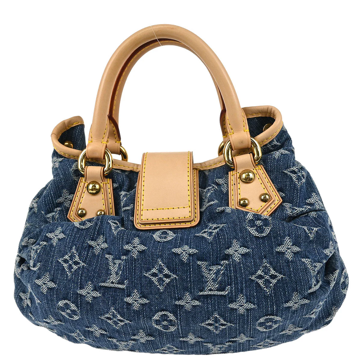 Louis Vuitton 2005 Blue Monogram Denim Pleaty Handbag M95020 - Image 2