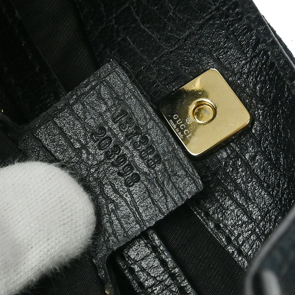 Gucci Black GG Horsebit Handbag - Image 10