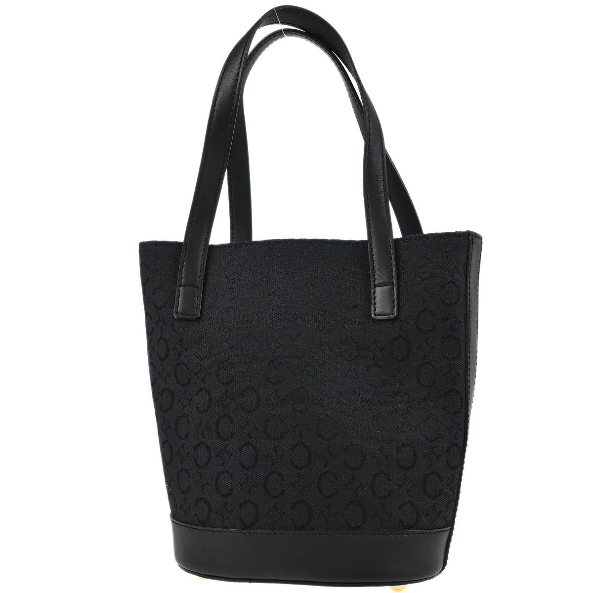 Celine Black Canvas C Macadam Tote Handbag - Image 2