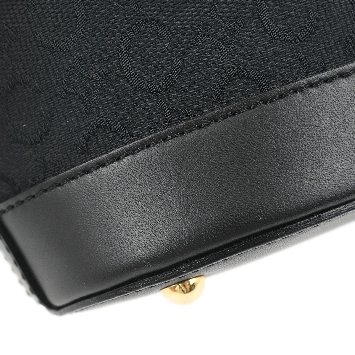 Celine Black Canvas C Macadam Tote Handbag - Image 4
