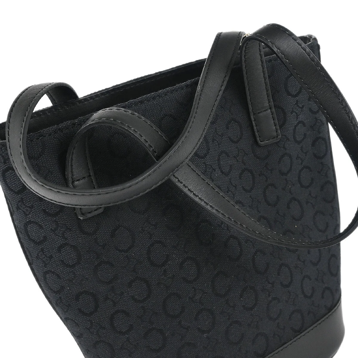 Celine Black Canvas C Macadam Tote Handbag - Image 5