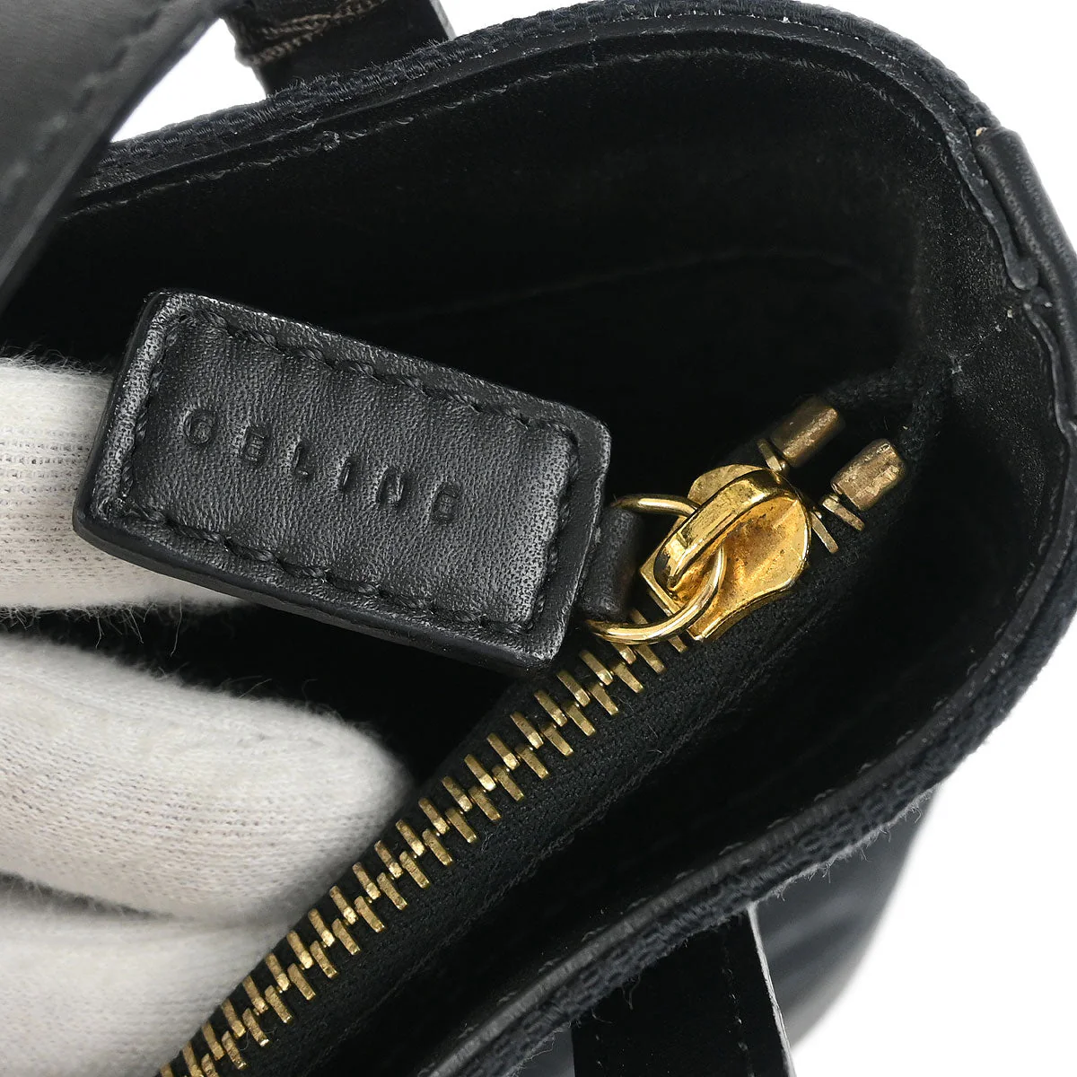 Celine Black Canvas C Macadam Tote Handbag - Image 7