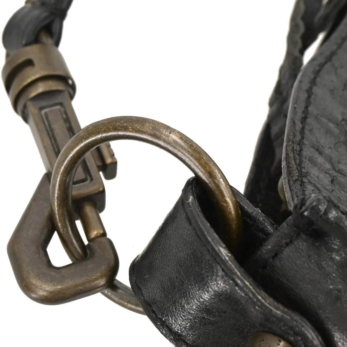 Balenciaga Black Leather The Hip Handbag - Image 5