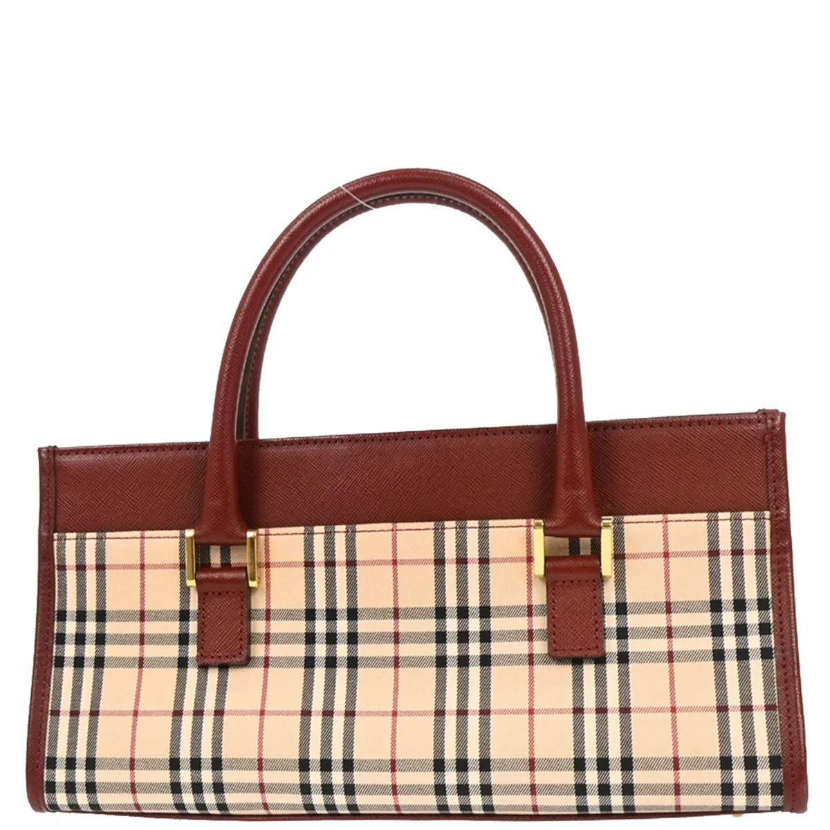 Burberry Beige Burberry Check Handbag - Image 2