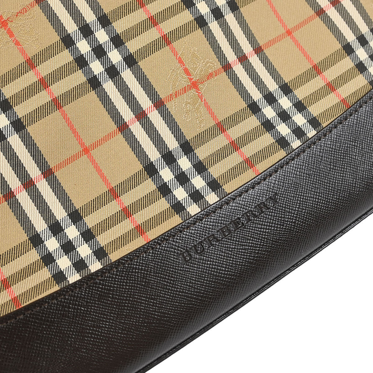 Burberry Beige Canvas House Check Tote Handbag - Image 4