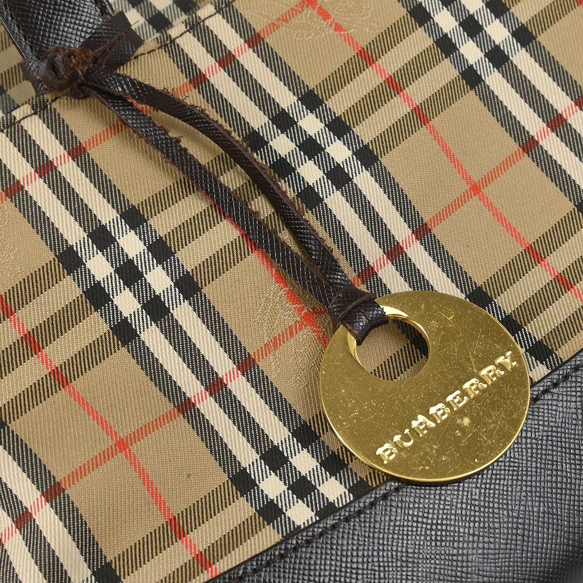 Burberry Beige Canvas House Check Tote Handbag - Image 5