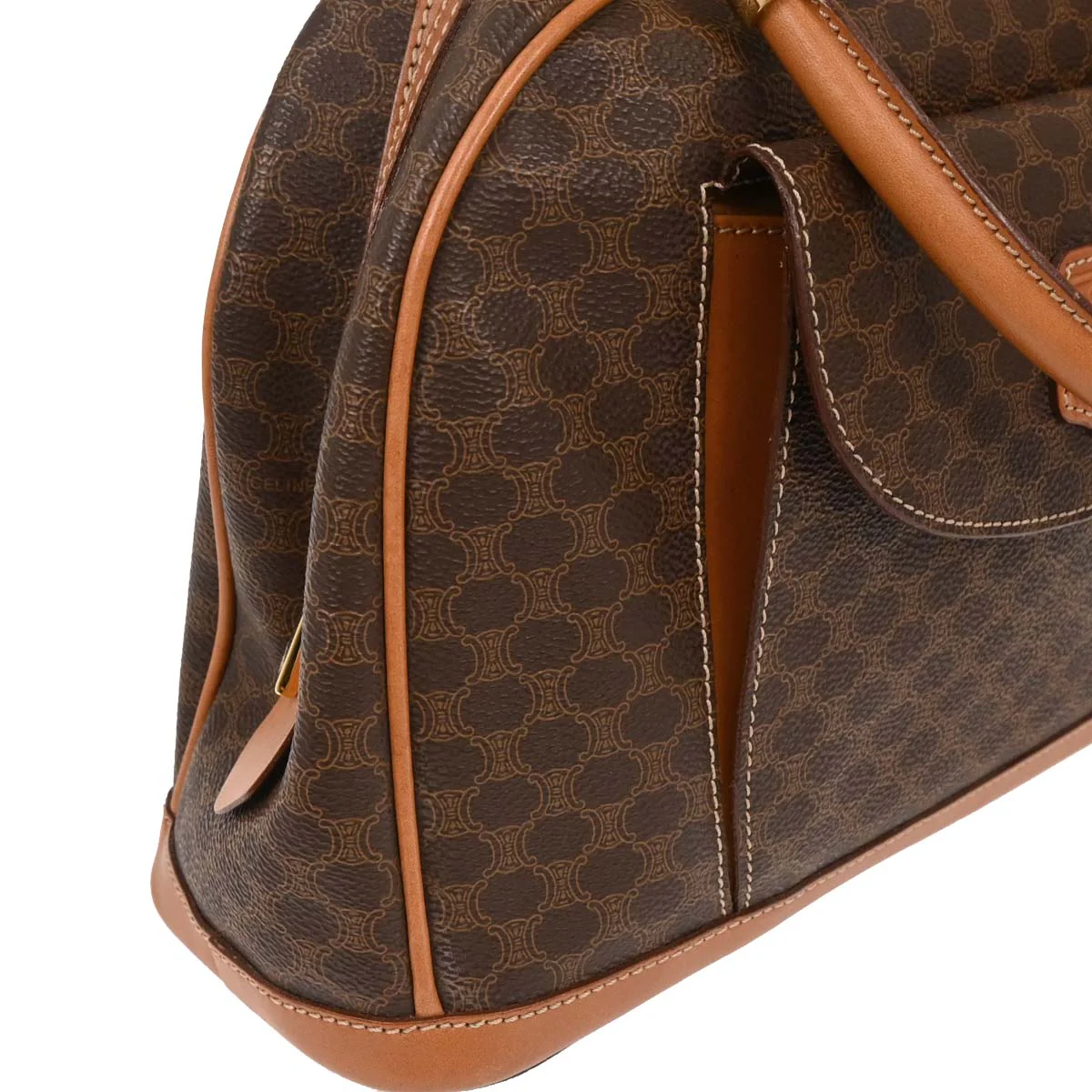 Celine Brown Macadam Handbag - Image 3
