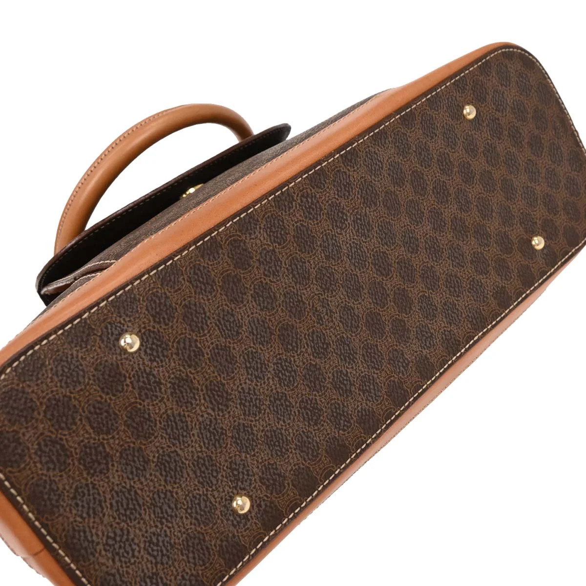 Celine Brown Macadam Handbag - Image 5