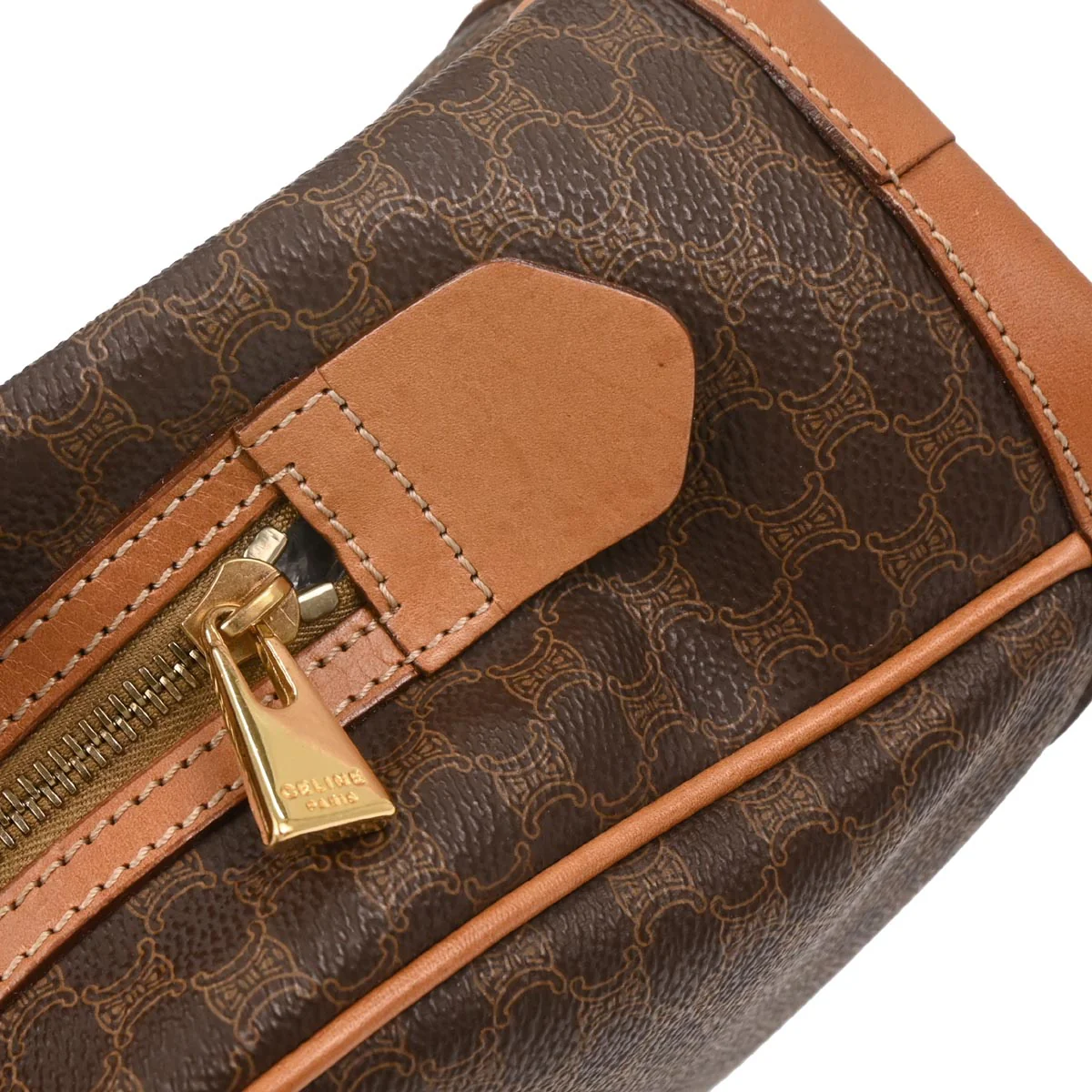Celine Brown Macadam Handbag - Image 6