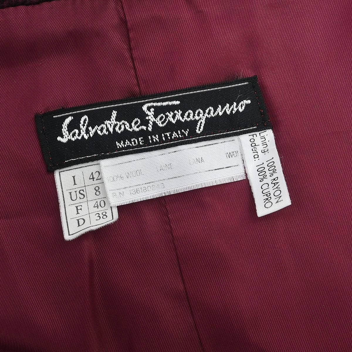 Salvatore Ferragamo Coat Bordeaux #42 - Image 10