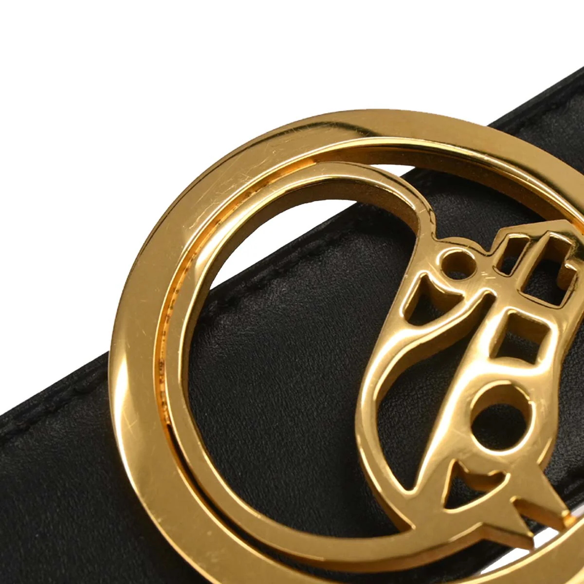 Hermes Black Box Calf Cheval Horse Buckle Belt #70 Small Good - Image 4