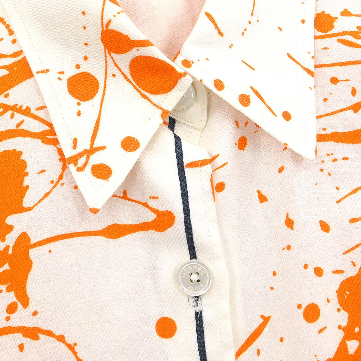 Hermes Shirt Blouse White #40 - Image 5
