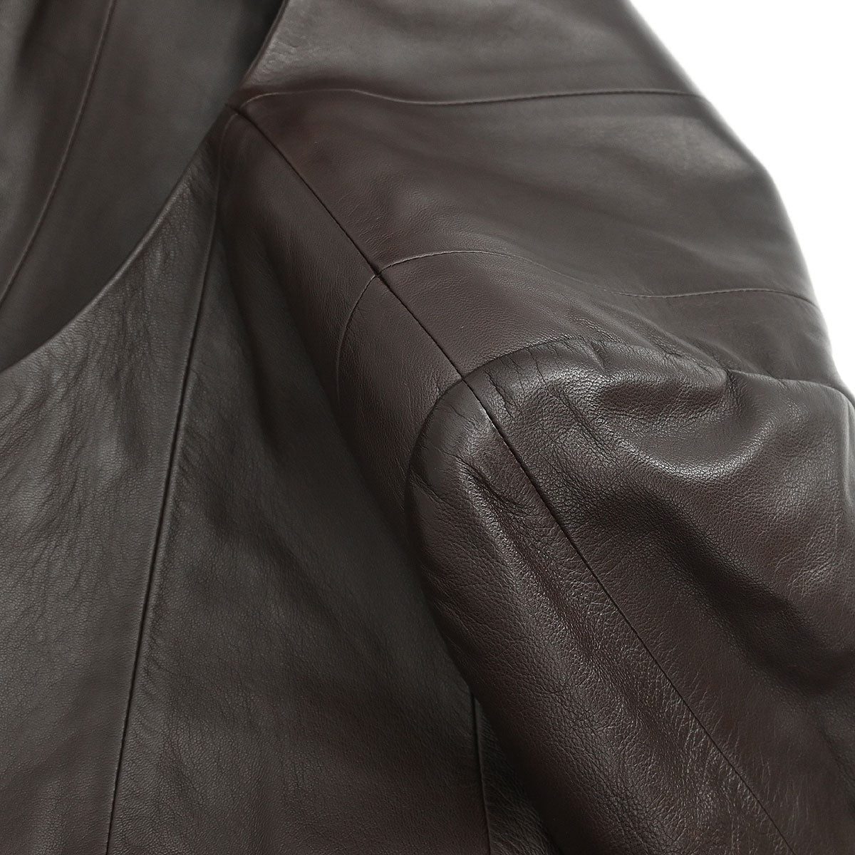 Loewe Collarless Jacket Dark Brown #40 - Image 6