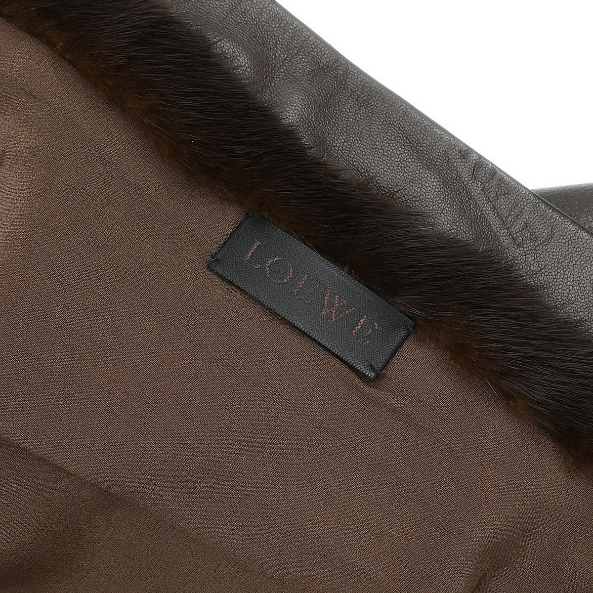 Loewe Collarless Jacket Dark Brown #40 - Image 8