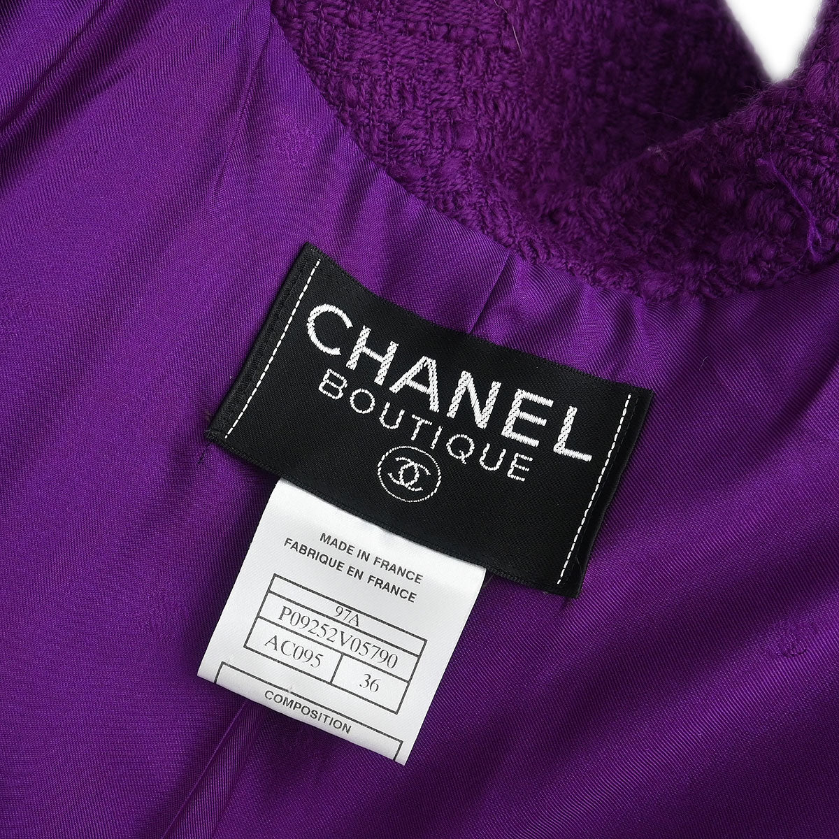 Chanel 1997 Jacket Coat Purple #36 - Image 8