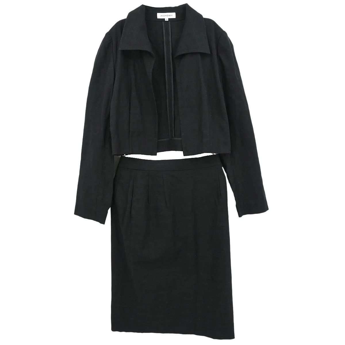 Yves Saint Laurent Setup Suit Jacket Skirt Black #36
