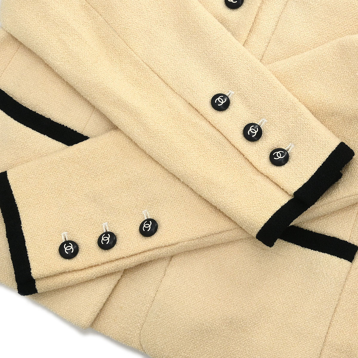 Chanel 1996 Single Breasted Jacket Ivory #36 - Image 5