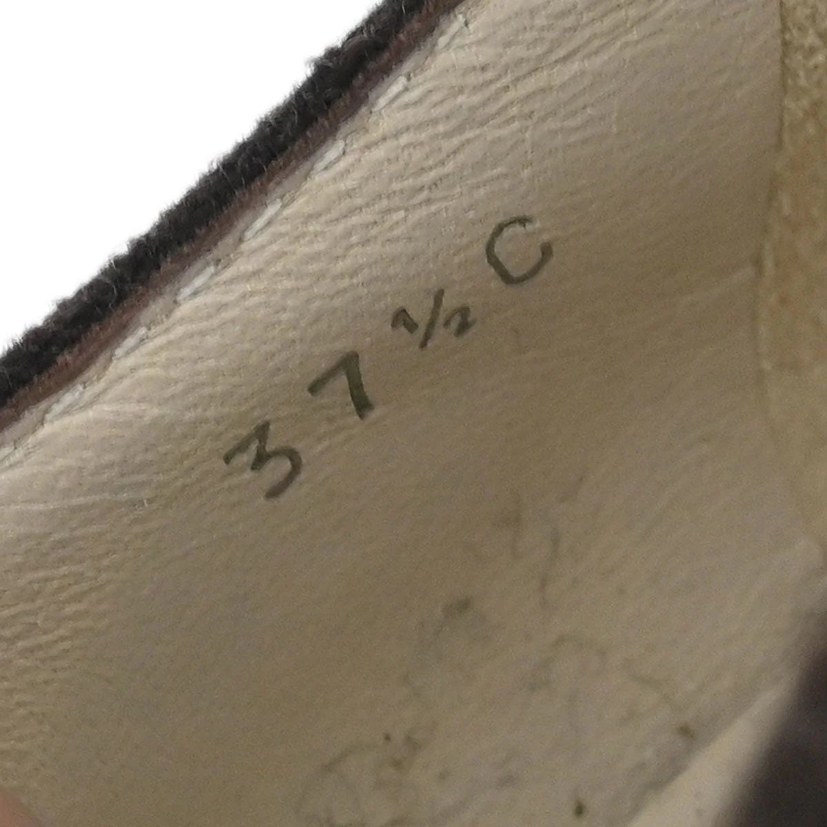 Chanel * Brown Leather Wool Shoes #37 - Image 7