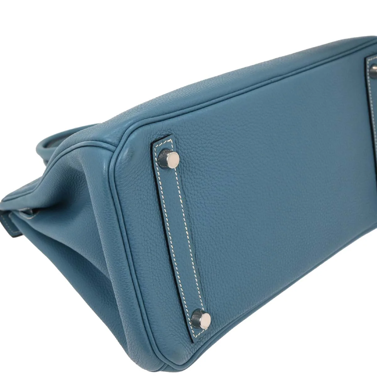 Hermes Blue Jean Togo Birkin 30 Handbag - Image 5