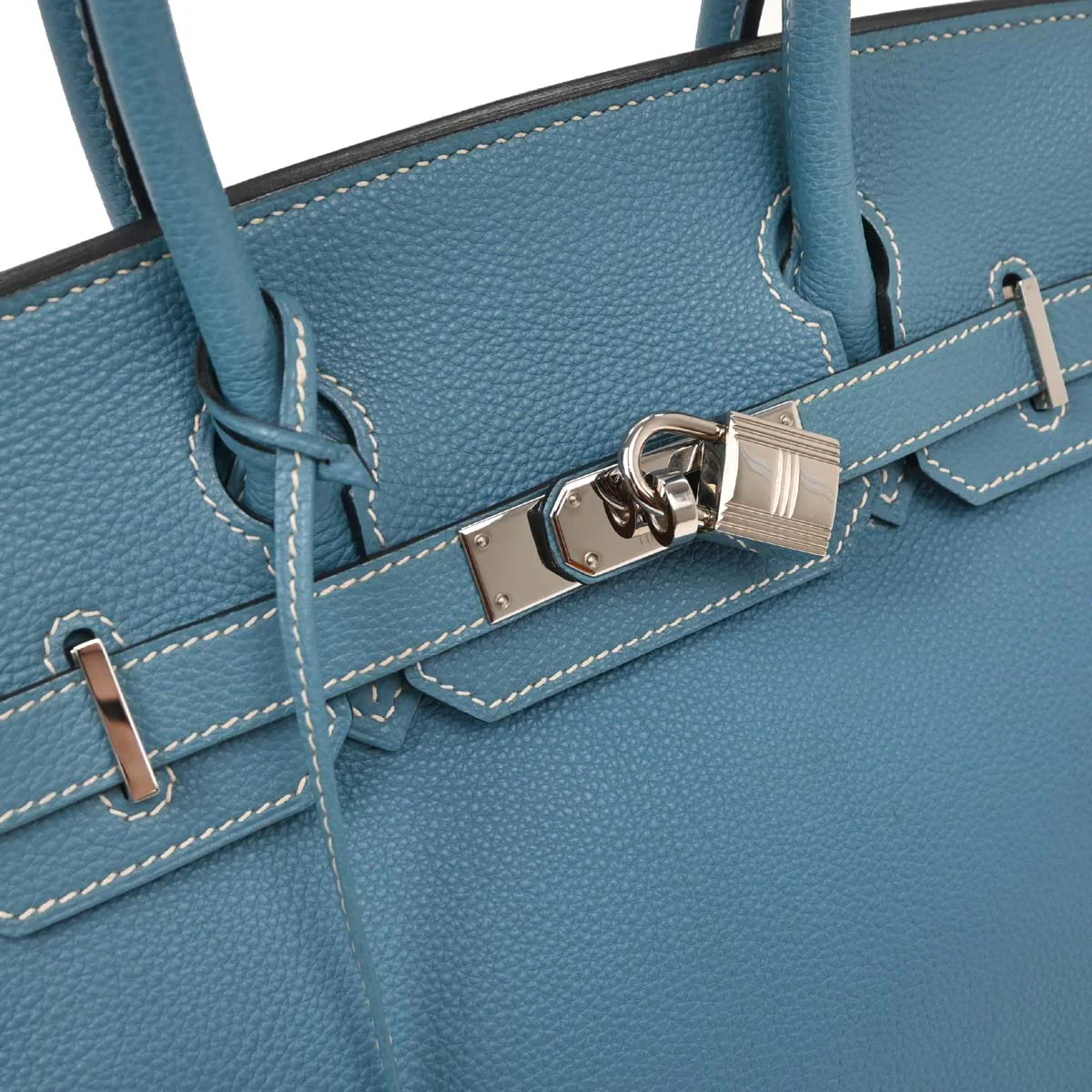 Hermes Blue Jean Togo Birkin 30 Handbag - Image 6