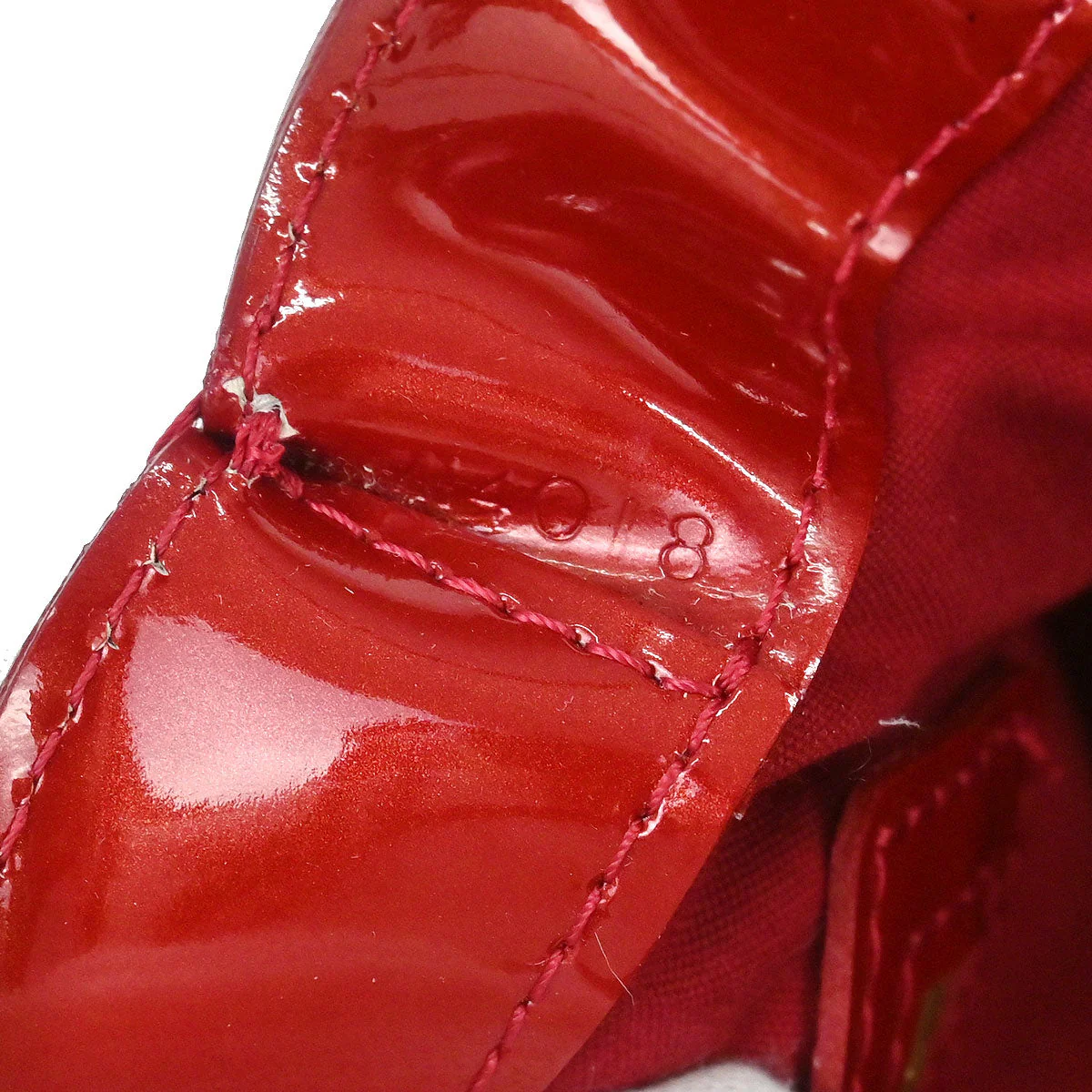 Louis Vuitton Red Monogram Vernis Wilshire PM Tote Bag M93642 - Image 10