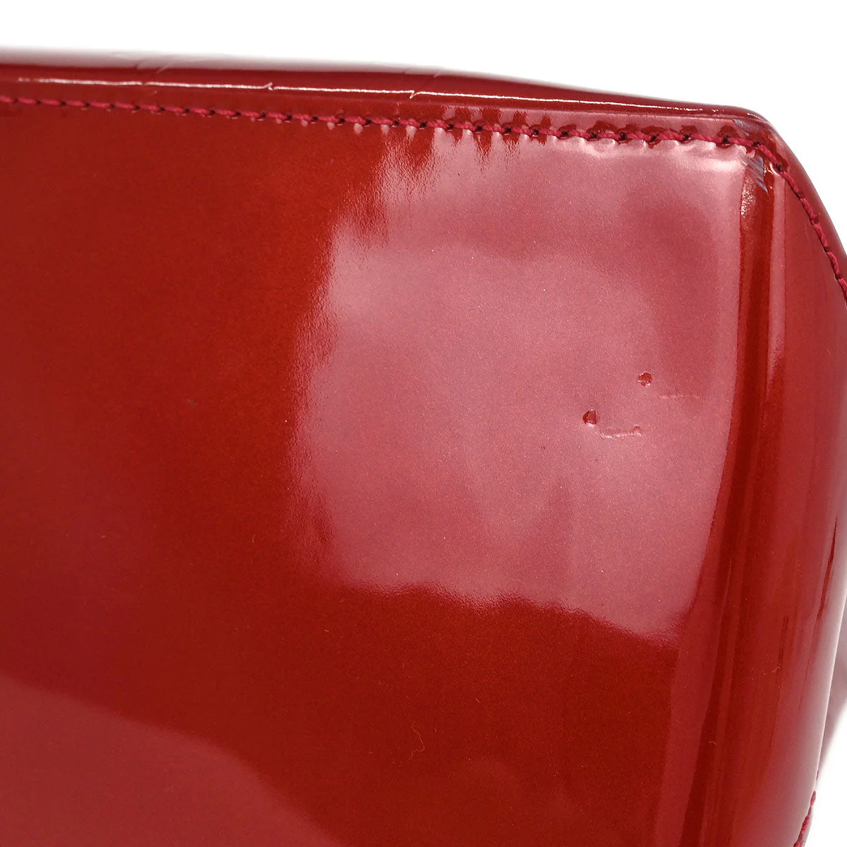 Louis Vuitton Red Monogram Vernis Wilshire PM Tote Bag M93642 - Image 4