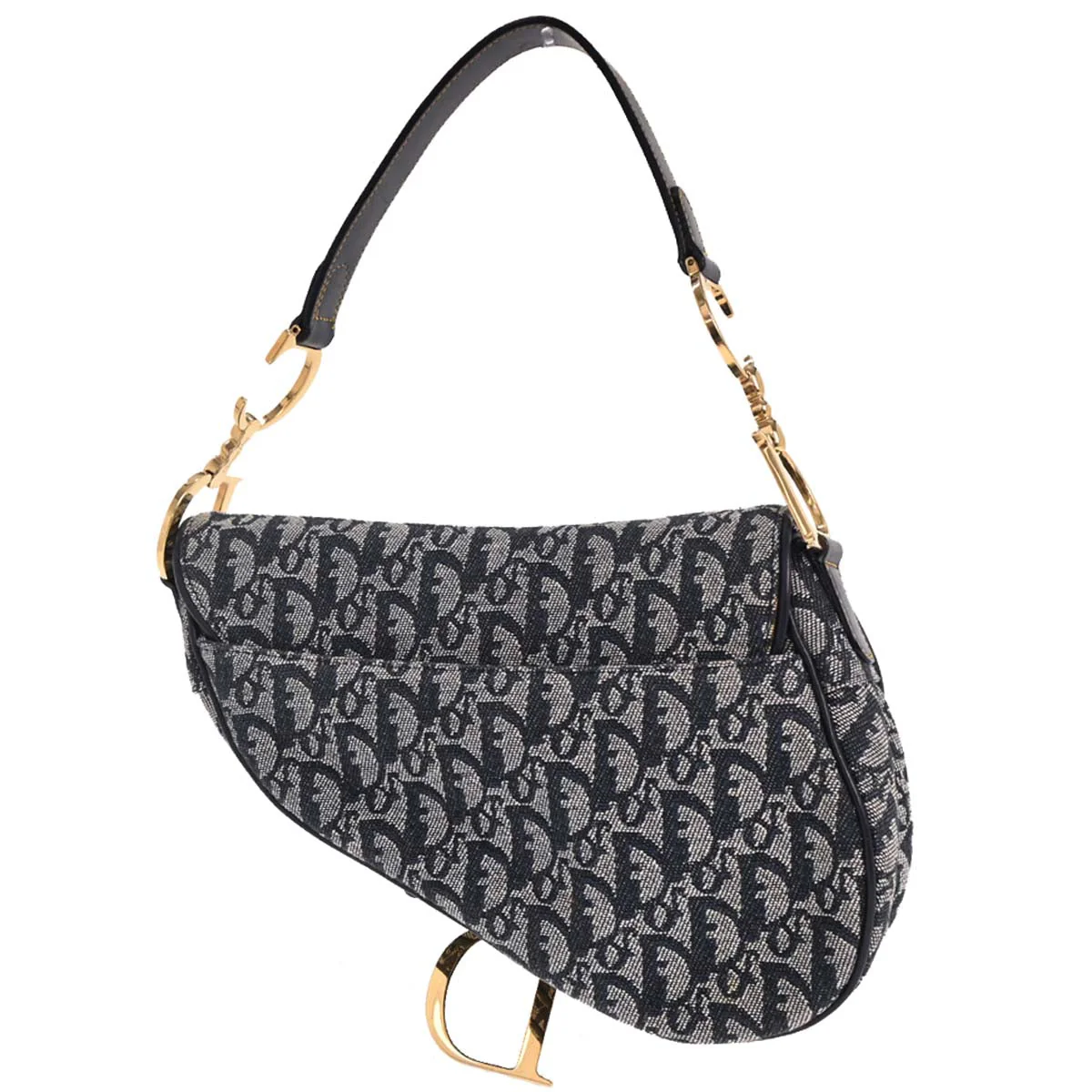 Christian Dior Navy Trotter Saddle Handbag - Image 2