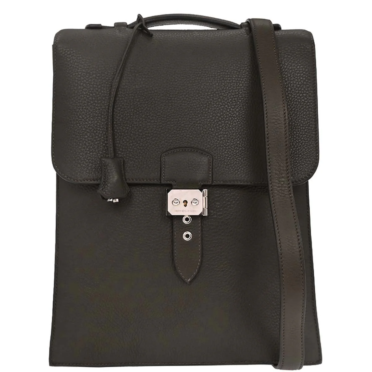 Hermes Taurillon Clemence Sac a Depeches DPLG Business Handbag