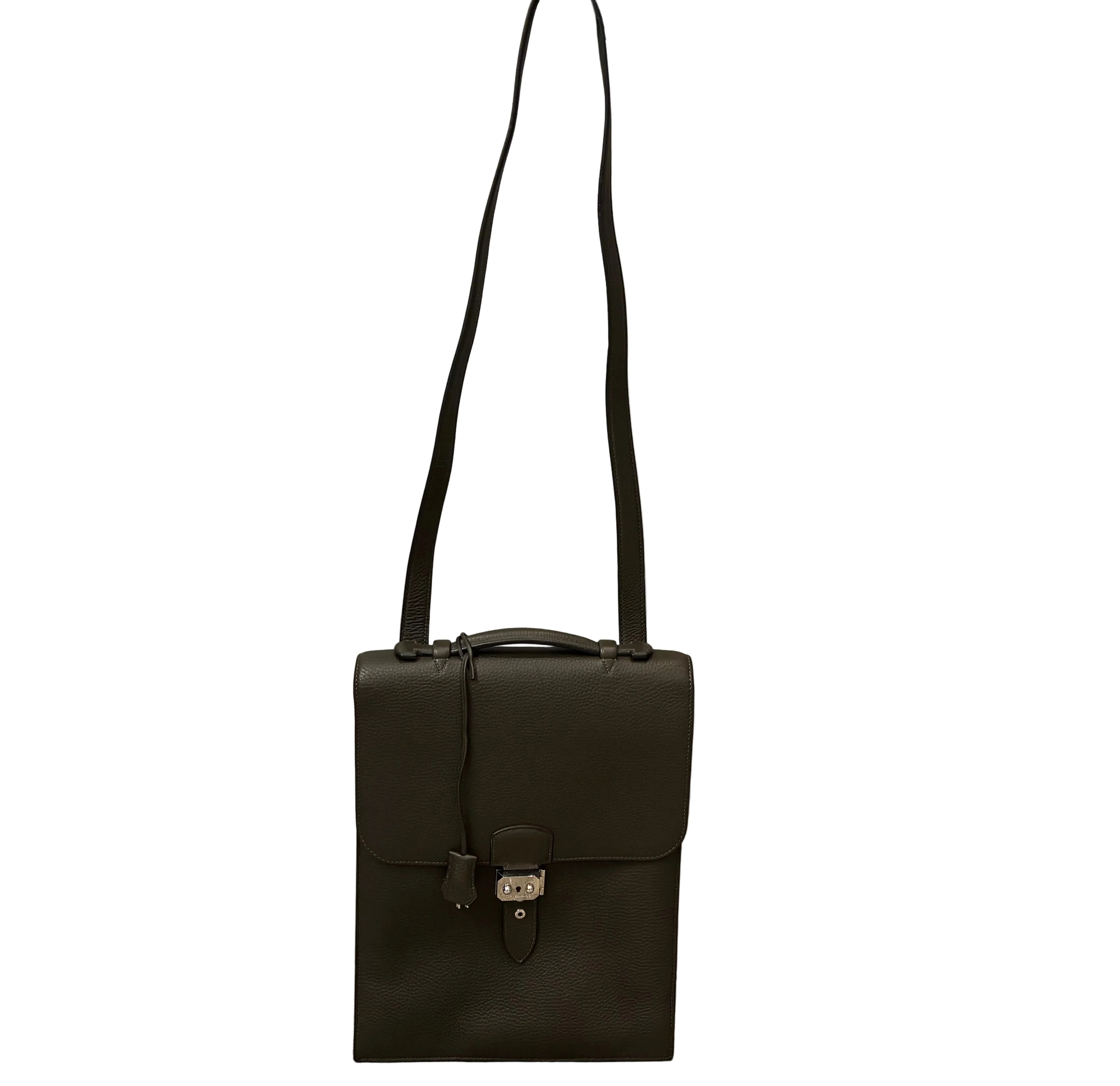 Hermes Taurillon Clemence Sac a Depeches DPLG Business Handbag - Image 11