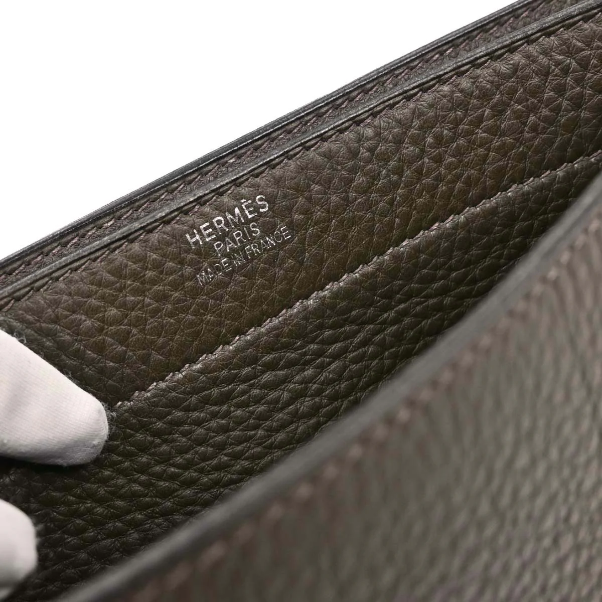 Hermes Taurillon Clemence Sac a Depeches DPLG Business Handbag - Image 9