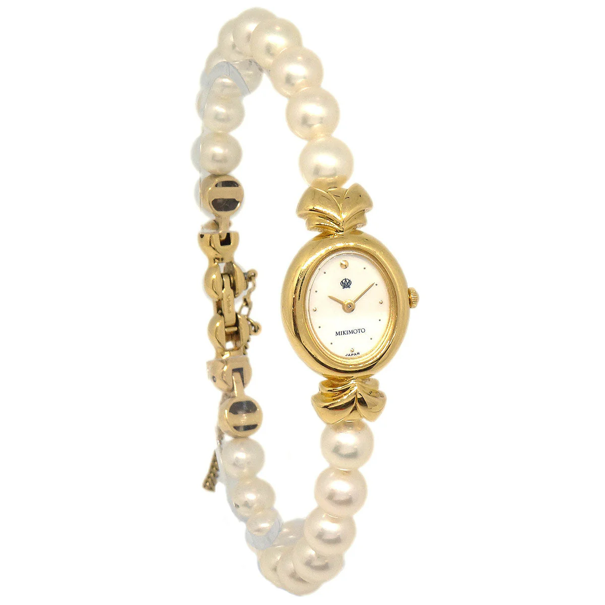 Mikimoto 1E20-3060 JAA Genuine Pearl Quartz Watch SS - Image 2