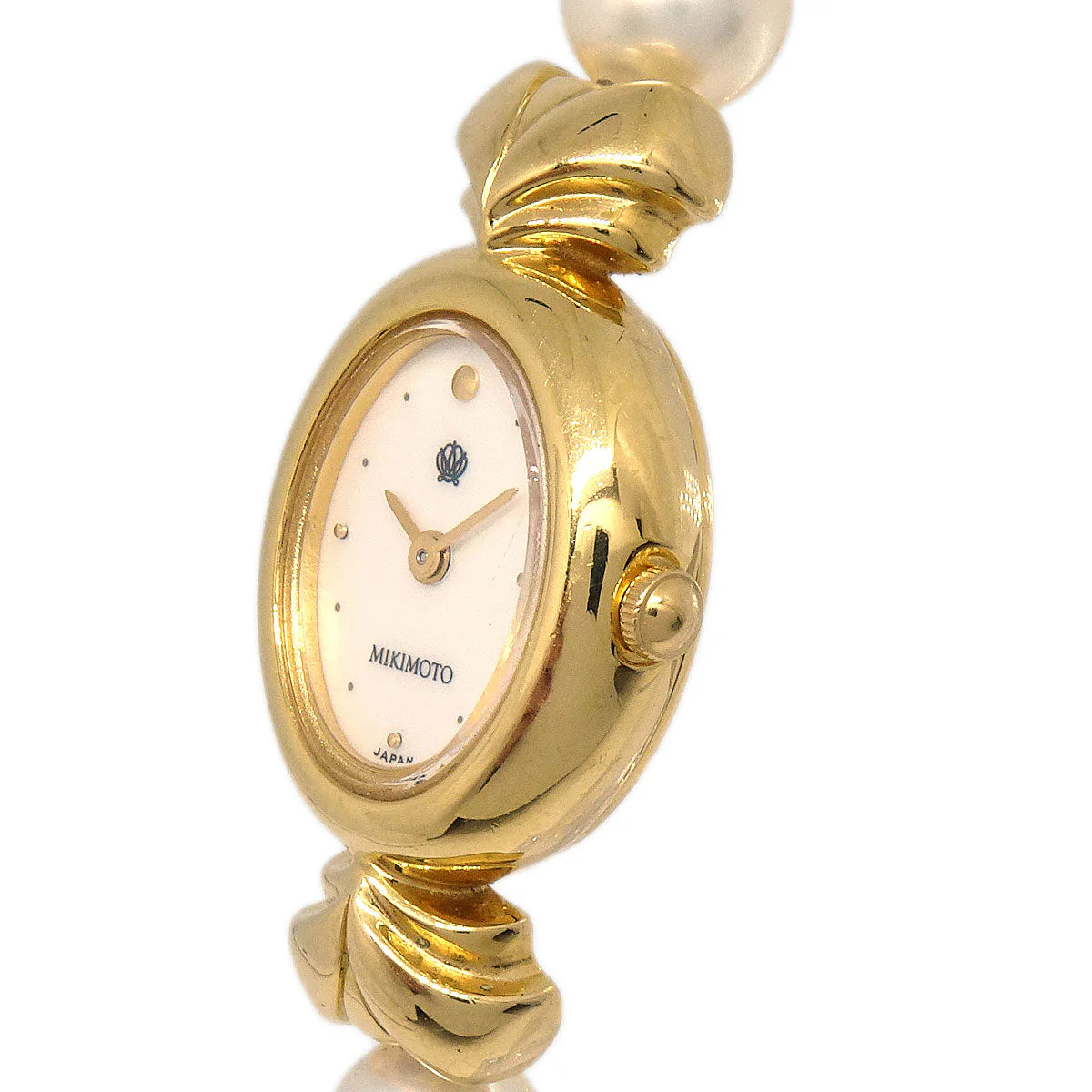 Mikimoto 1E20-3060 JAA Genuine Pearl Quartz Watch SS - Image 3