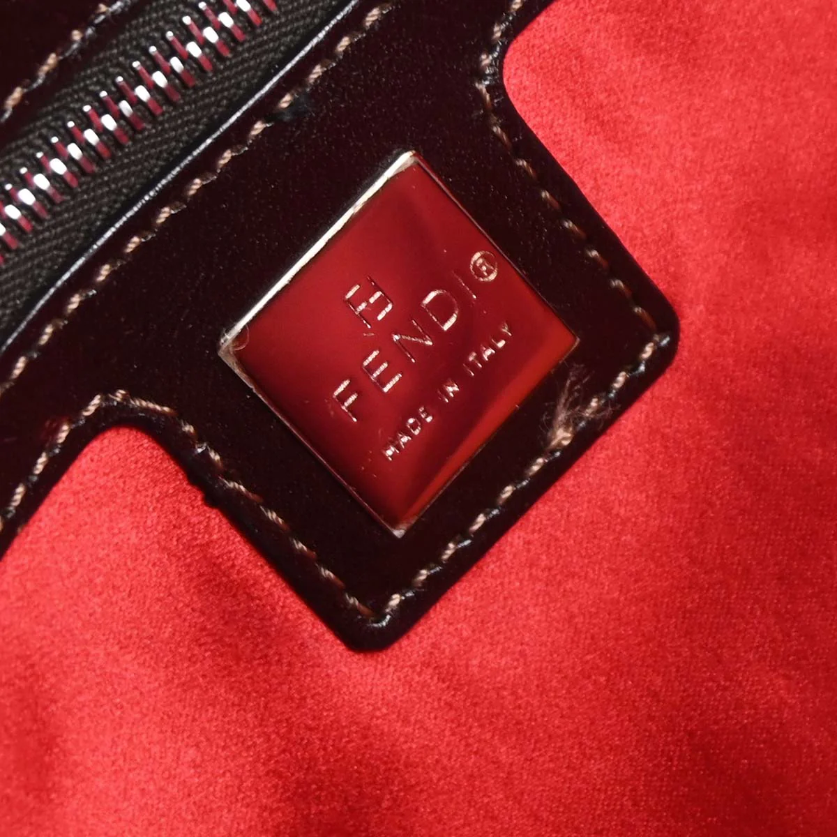 Fendi Red Beaded Mamma Baguette Handbag - Image 9