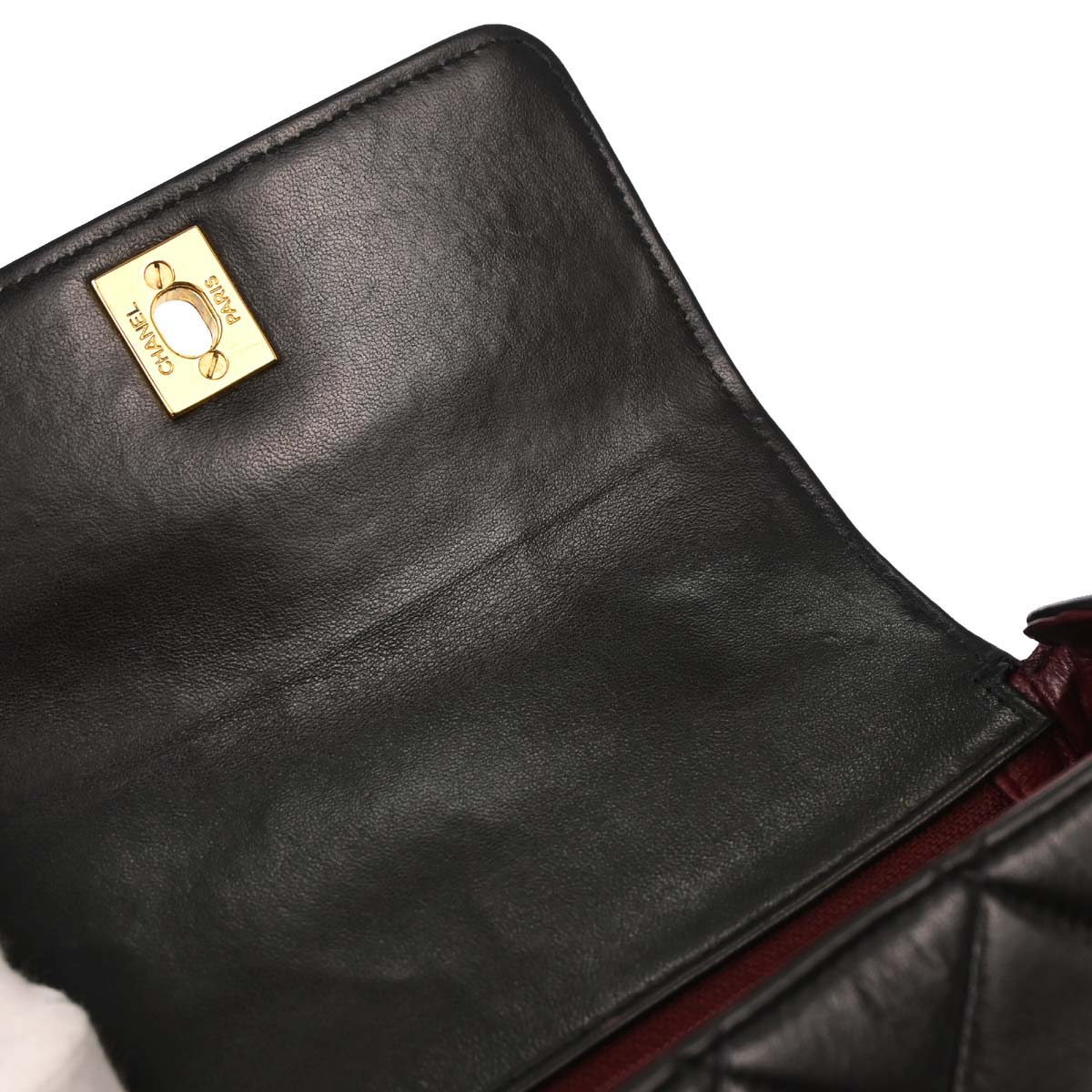 Chanel Black Lambskin Straight Flap Shoulder Bag - Image 15