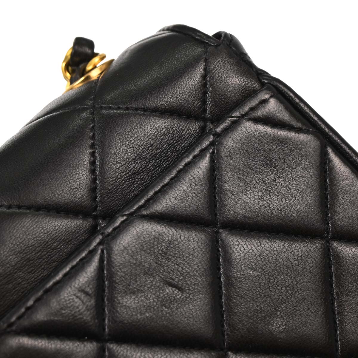 Chanel Black Lambskin Straight Flap Shoulder Bag - Image 7