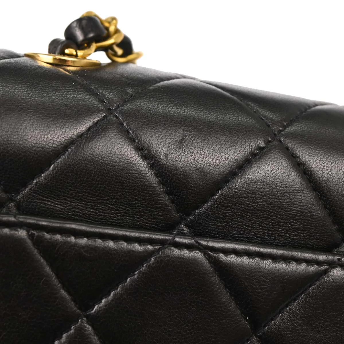 Chanel Black Lambskin Straight Flap Shoulder Bag - Image 8