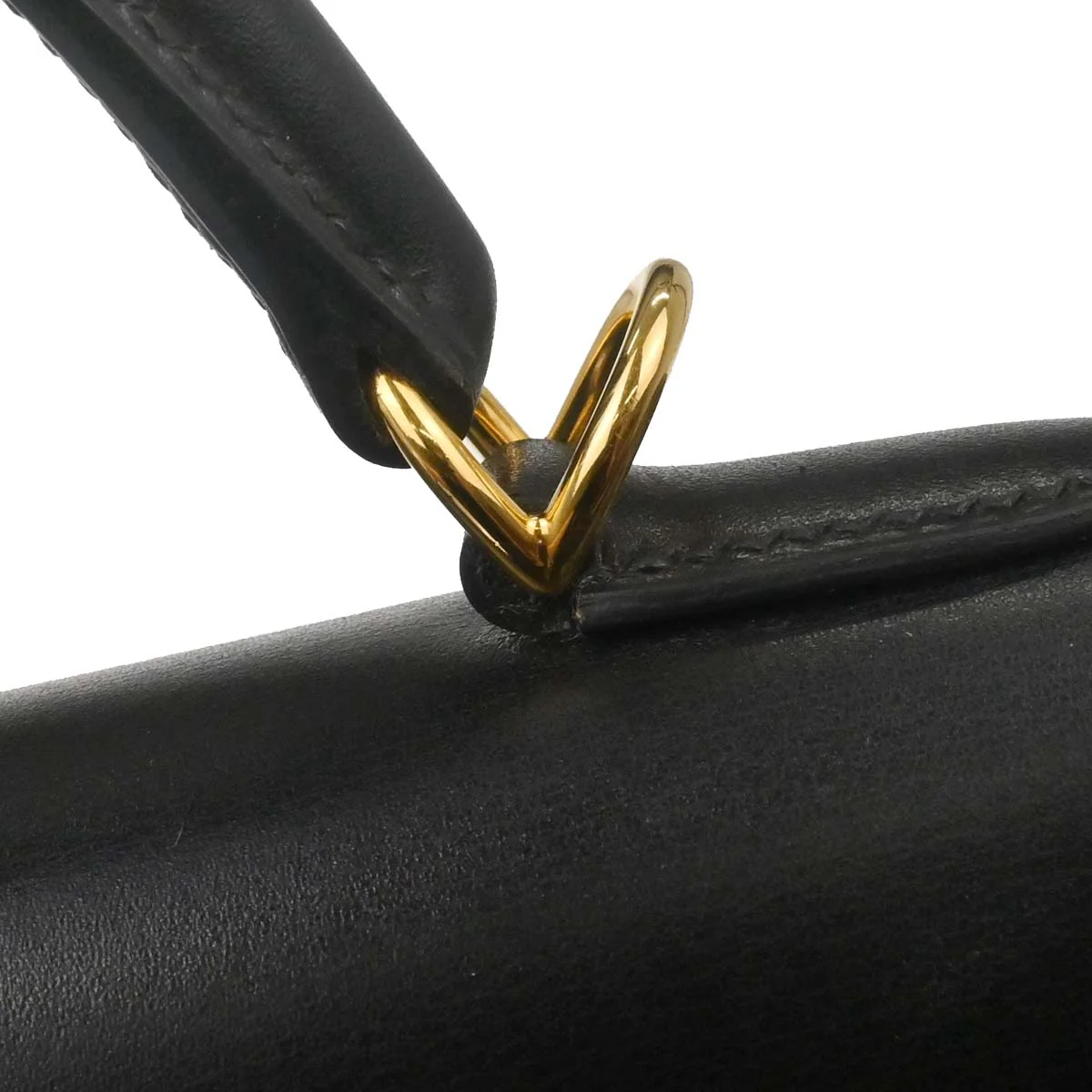 Hermes Black Box Calf Kelly 32 Sellier 2way Shoulder Handbag - Image 19