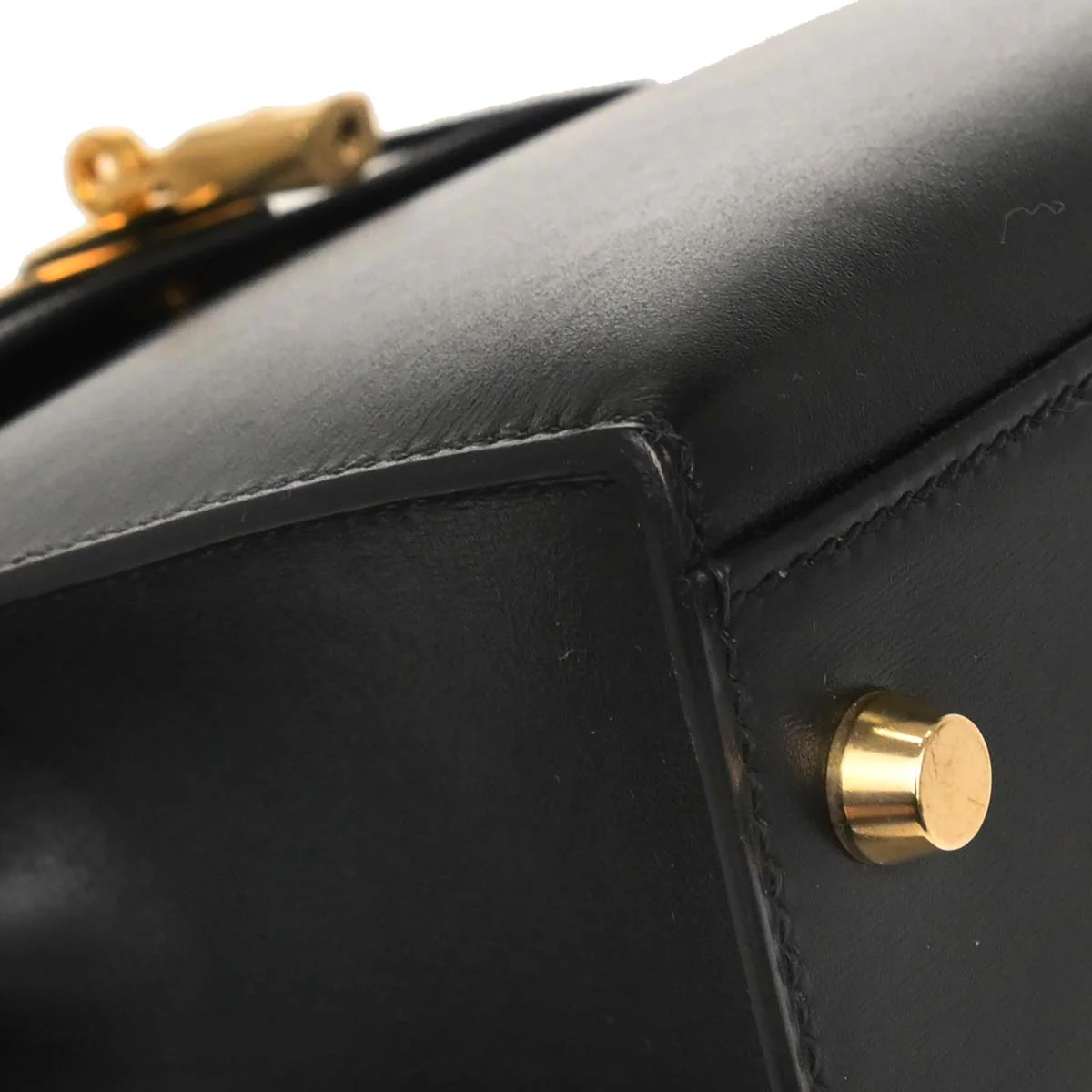 Hermes Black Box Calf Kelly 32 Sellier 2way Shoulder Handbag - Image 4