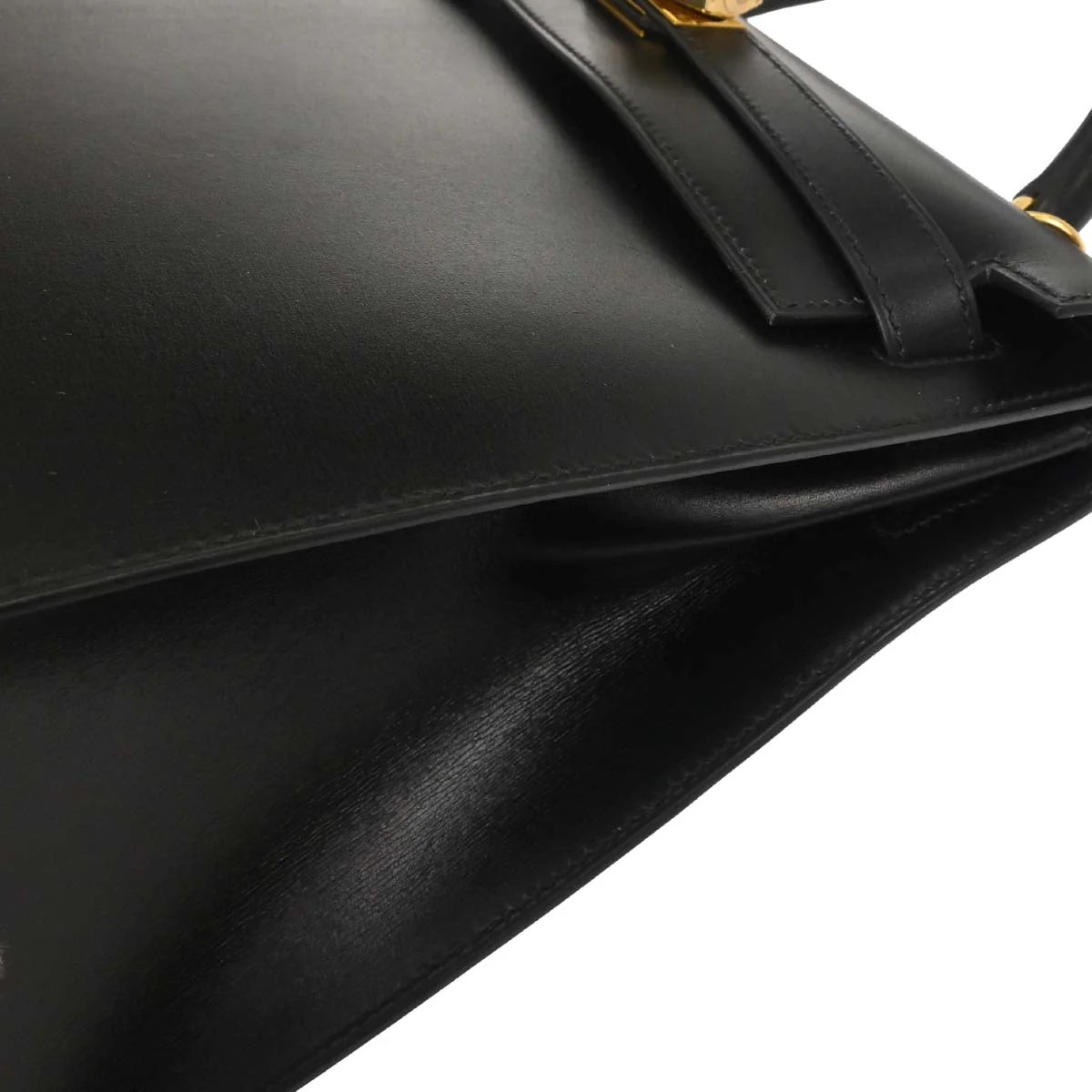 Hermes Black Box Calf Kelly 32 Sellier 2way Shoulder Handbag - Image 8