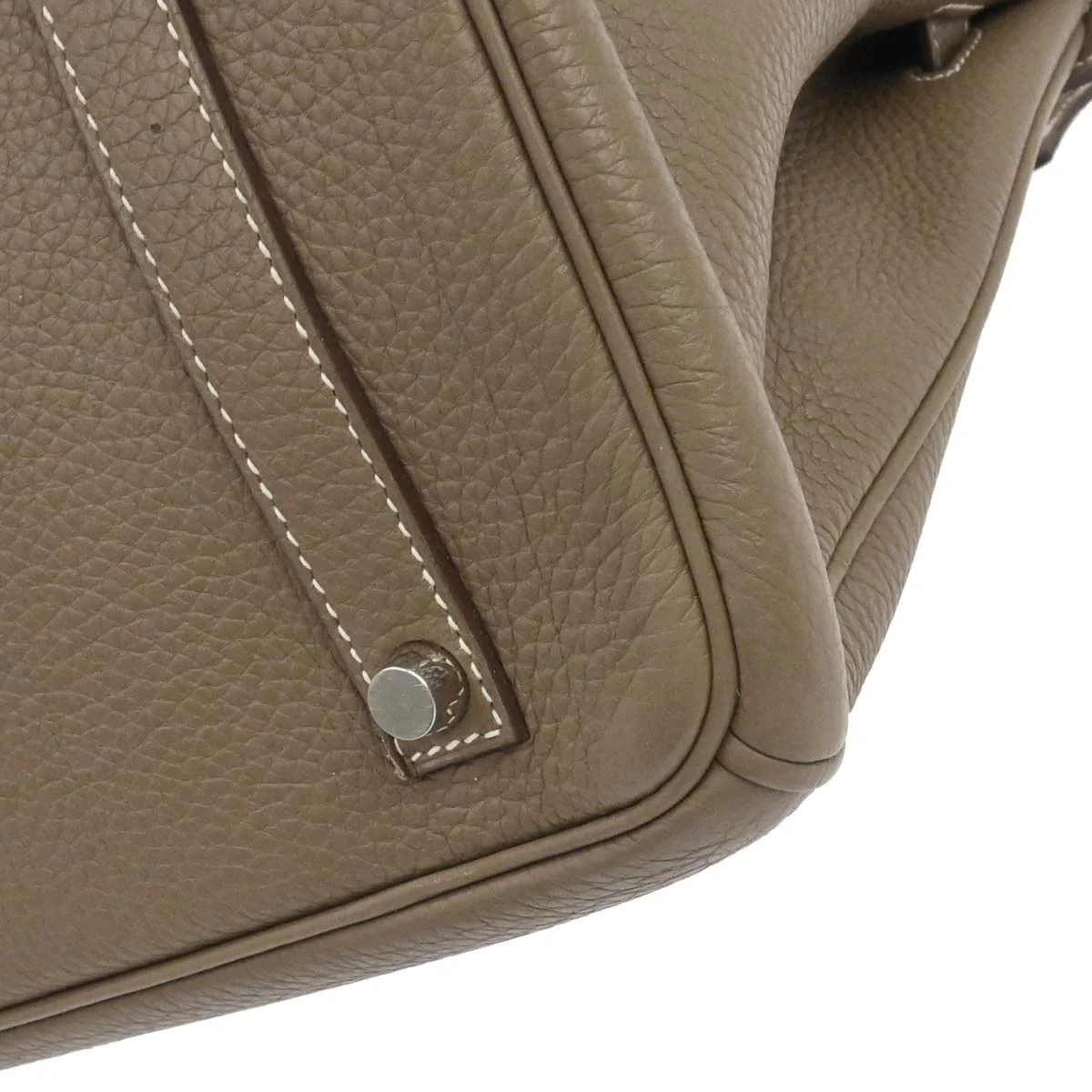 Hermes Etoupe Gray Togo Birkin 35 Handbag - Image 10