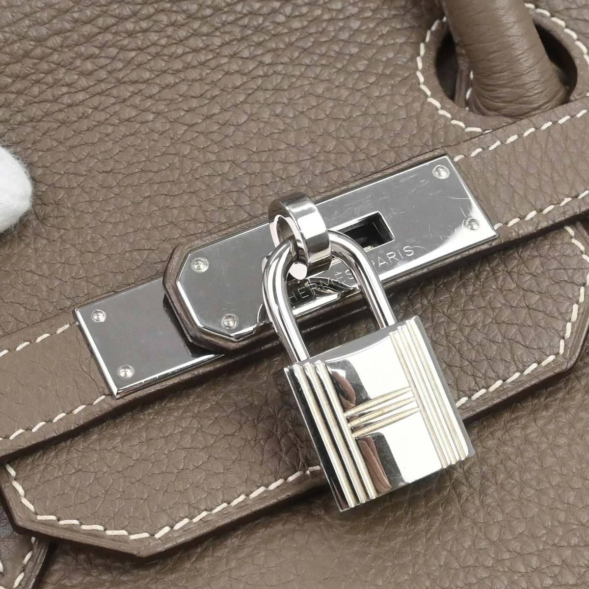 Hermes Etoupe Gray Togo Birkin 35 Handbag - Image 14
